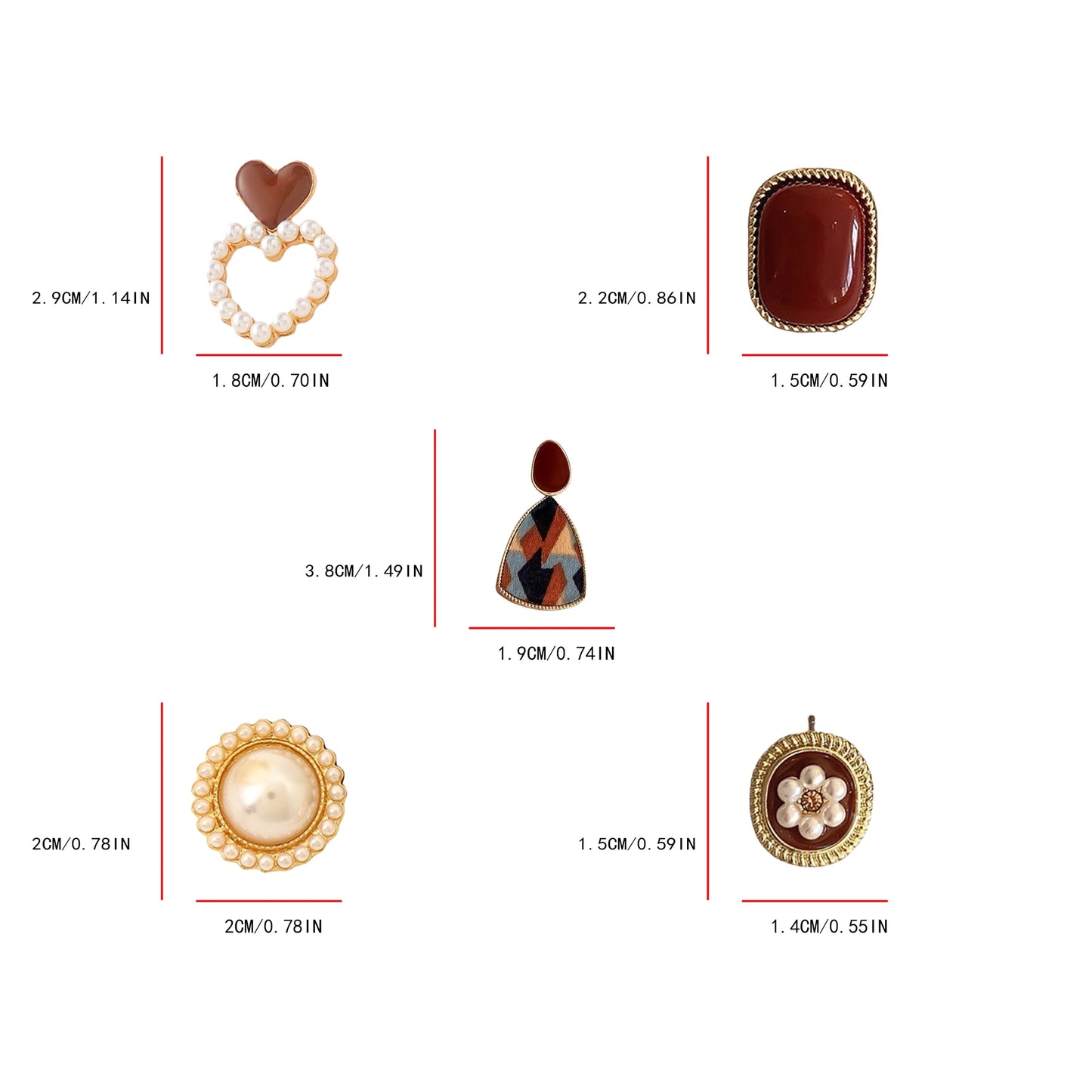 Retro Hong Kong style S925 silver earrings for women