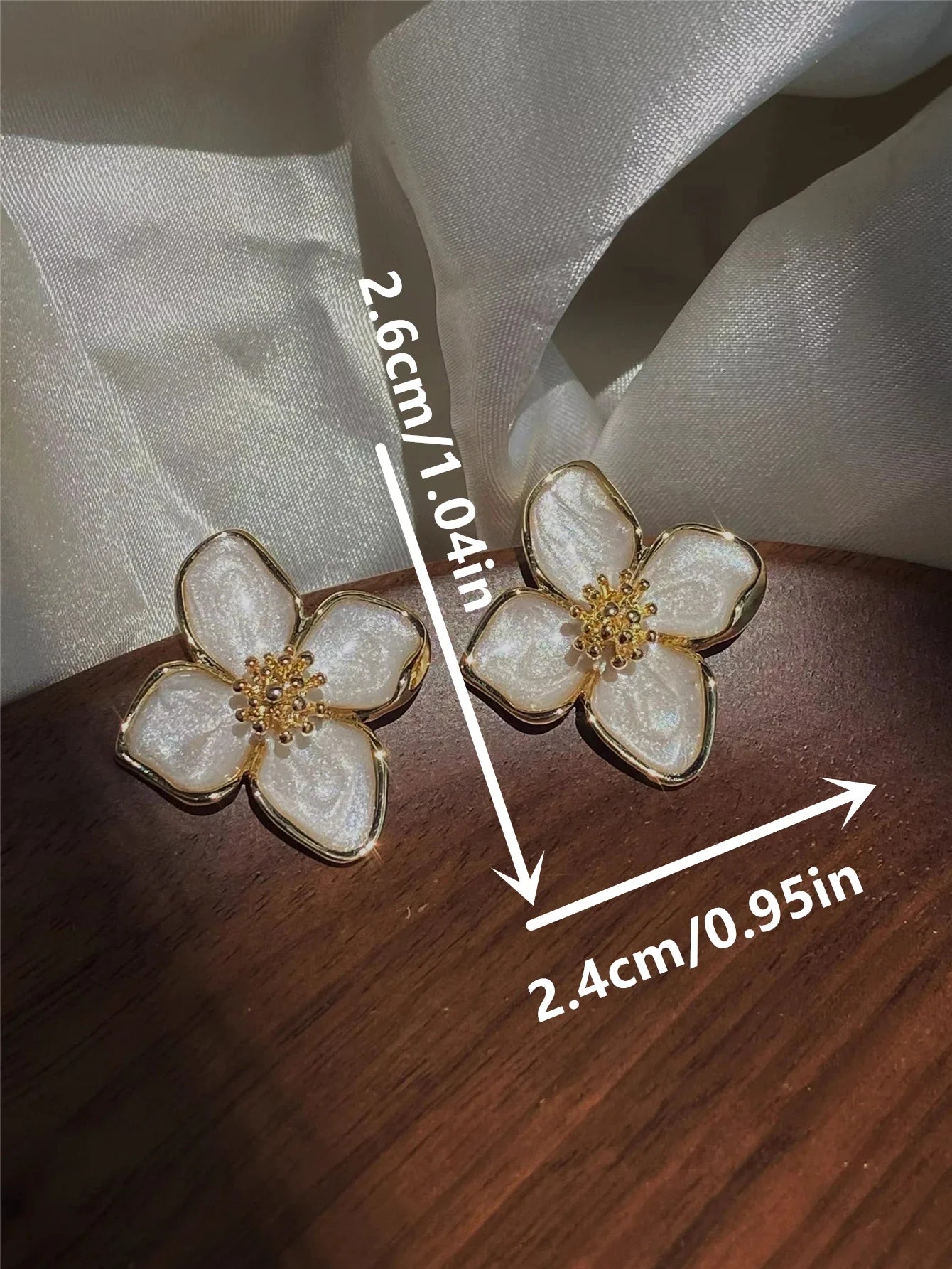 Hibiscus Flower Stud Earrings